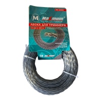 Леска для триммера 3 мм x 15м, витая, нейлоновая с графитовым сердечником (3549)